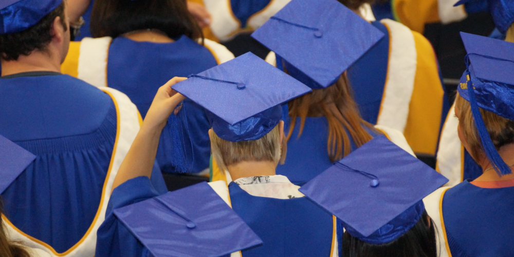 College students at graduation